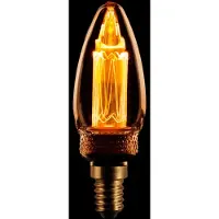 Expo Led Kooldraad Kaars E14 2,3W dimbaar 1800k goud 65L