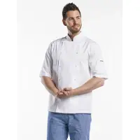 Chaud Devant Hilton Poco Wit Short Sleeve Koksbuis | Maat: XXXL