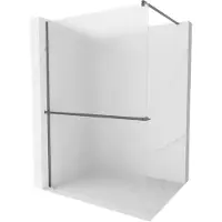 Mexen Kioto+ douchewand met plank Walk-in 110 x 200 , ijsblauw, gun metal - 800-110-121-95-30