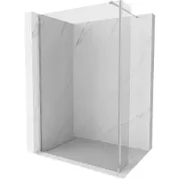 Mexen Kioto douchewand Walk-in 125 x 30 , transparant, chroom - 800-125-212-01-00-030