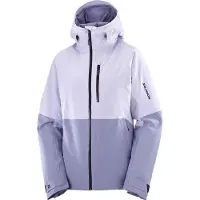 Salomon - Dames ski jassen - Highland Jacket W Cosmic Sky/Blue Granite voor Dames - Maat XS - Paars