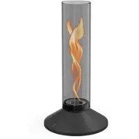 Höfats SPIN X Tafelvuur 1200 all black extra lange brandduur, rook- en roetvrije tafelhaard voor binnen en buiten, voor tafeldecoratie, verwarmende vuurkolom