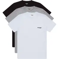 Wrangler - Men's T-shirts - Marston - Zwart/Grijs/Wit - 3-pack