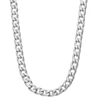 Lucardi Heren Stainless steel herenketting gourmetschakel - Ketting - Staal - Zilverkleurig - 60 cm