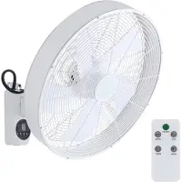 Evolar Wandventilator met Afstandsbediening - 50W - Muurventilator - Automatische Oscillatie - 3 Snelheden - Timer - Wit - EVO-WF50W