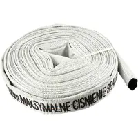 Garronda platte slang 1 inch 20 m - drukslang 8 bar - brandslang zonder snelkoppelingen - layflat-slang voor watertransport - wit