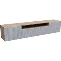 MargaretHadas24 TV-kast Nicole, woonwand, lowboard, tv-standaard, woonwand, woonkamer, tv-meubel, woonkamermeubilair, televisie, highboard, TV-kast, tv-lowboard, 200 cm, 3 deuren, wit, bruin