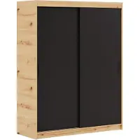MargaretHadas24 Kledingkast Iga 180 cm inclusief 2 schuifdeuren Zwevende deurkast (bruin, zwart)