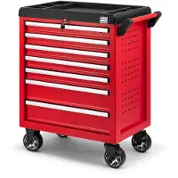 HBM gevulde gereedschapswagen, 154-delig, rood