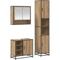 vidaXL Badkamermeubel Set 3 st Artisan Eiken 35 x 37,5 x 188,5 cm