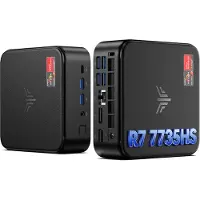NiPoGi E3B Mini PC - АMD Ryzen 7 7735HS(8C/16T, tot 4,75 GHz) - 24 GB LPDDR5 - 512 GB SSD - Mini Desktop Computer - Windows 11 Pro - WIFI6