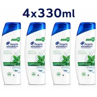 Head & shoulders Menthol Fresh Anti-Dandruff Shampoo 4x330ml – Dandruff Protection – Refreshing Menthol Formula – Value Pack