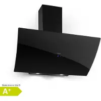 Klarstein Annabelle 90 afzuigkap glas 595 m³/h touch armatuur zwart