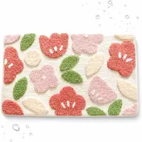 VHV - Badmat - Douchemat - Antislip badkamermat - Absorberende microvezelmat - Voor badkamer slaapkamer en keuken - 40x60 cm