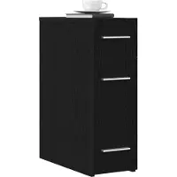 vidaXL Apotheekkast 20 x 45,5 x 60 cm Bewerkt hout Zwart Eiken