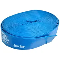 Garronda PVC platte slang 2 inch 30 m - drukslang 2 bar - PVC layflat-slang voor irrigatie & drainage - blauw