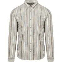No-excess Overhemd beige / lichtblauw / antraciet / wit