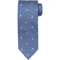 Suitable Stropdas Zijde Bloem Blauw -