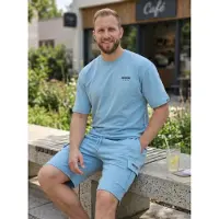 Indigo Denim Denim jogging set heren licht blauw modaitalia