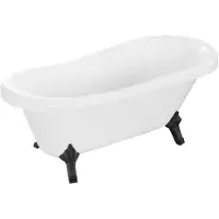 Mexen Retro vrijstaande badkuip 150 x 73 , wit, zwarte poten - 53251507300-70