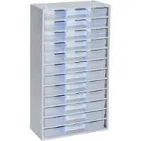 Allit 464800 Opbergkast voor kleine onderdelen VarioPlus ProM 57/36 Stapelbaar (b x h x d) 300 x 565 x 140 mm Zilver, Transparant 1 stuk(s)
