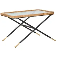 Mauro Ferretti salontafel Saint Barth, 70x50x45 cm, zwart en bruin