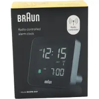 Braun digitale radio-wekker, kunststof, 7,5x7,5x4,5 cm, zwart