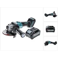 Makita GA 005 GM1 Accu haakse slijper 40 V max. 125 mm Borstelloos XGT + 1x oplaadbare accu 4.0 Ah - zonder lader