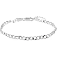 Lucardi - Heren Stainless steel herenarmband - Armband - Staal - Zilverkleurig - 19 cm