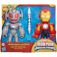 Marvel Iron Man and His Awesome Friends Supersized Iron Man en Ultron Clash -Actiefiguren 23cm