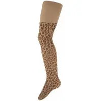 Ewers Meisjespanty - Beige met Luipaard Print - Wilde Dieren Vlekjes - 40 DEN-110/116
