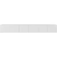 Margaret Hadas24 TV-kast Leo, tv-meubel, tv-dressoir, 300 cm, hangend, modern design, woonkamer, wandmontage, tv-meubel, wit, wit
