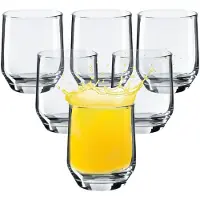 Kadax Drinkglazen, drinkglazen met inhoud 205 ml, vaatwasmachinebestendige waterglazen, robuuste cocktailglazen, kleine glazen voor water, sap (6 x 205 ml)