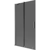 Mexen Velar badwand tweeluiks schuifbaar 100 x 150 , grafiet, gun metal - 896-100-000-41-95