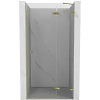 Mexen Lunar douchedeur scharnierend rechts 80 , transparant, goud - 834-080-000-50-00-P