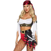 Leg avenue 4-delige Wicked Pirate Meid incl. - XS / MULTICOLOR