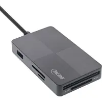 InLine USB hub met kaartlezer (USB-A/USB-C) | 3x USB-A | 5 kaartslots | USB3.0 5 Gbps | 0,30 meter
