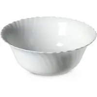 Kadax Schaal van gehard glas, kom, fruitschaal, slakom, dessertkom, mueslikom, soepkom, snackschaal, vaatwasmachinebestendig (diameter 23 cm, wit)