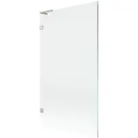 Mexen Lunar L badwand 1-delig 100 x 150 , transparant, geborsteld nikkel - 897L-100-000-97-00
