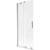 Mexen Velar badwand 2-delige schuifbare 85 x 150 cm, mat, chroom - 896-085-000-31-01