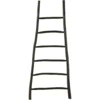OEM decoratie Ladder 6 Stappen Teak - hout - zwart