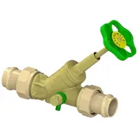 Schlosser JS Vrijstroomventiel, met persaansluiting (buitendraad) MULTI, met aftapkraan, met stijgende spindel, DN50, persdiameter 54mm, DVGW gekeurd, 0015575400001