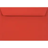 Netuno Gladde rode enveloppen A6 - 114 x 162 mm - 25 stuks - HK zelfklevend met plakstrip - 90 gram - Burano -