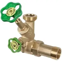 Schlosser JS Aftak-T-ventiel, vrije-stroom ventiel met stijgende spindel, DN40, ingang 1 1/2'', bovenste uitgang 2 1/4'', 0075004002001