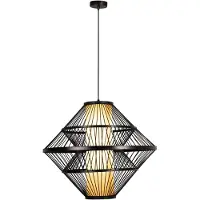 Lucide PASQUINO - Hanglamp - Ø 60 cm - 1xE27 - Zwart - Essential