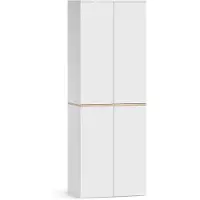 Vicco multifunctionele kast Viktor, Wit/Artisanaal eiken, 68 x 188.6 cm met 6 gesloten compartimenten