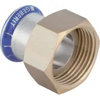 Geberit Mapress roestvrij staal overgang met wartelmoer, DN 40, dø 42 mm, 35037
