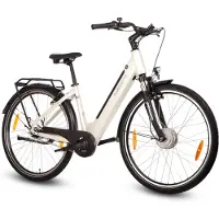 SAXONETTE Comfort Plus 5.0 E-Bike 28 Inch - 468Wh Intube Accu - 95% Voorgemonteerd - Shimano Nexus 7 - Lage Instap - Verende Voorvork - Crème wit