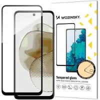 Wozinsky Serie - Gehard Glas Screenprotector - Volledige Lijm - Motorola G73 - Zwart