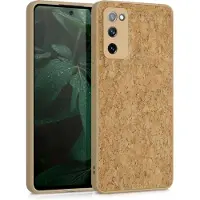 Kwmobile hoes geschikt voor Samsung Galaxy S20 FE - Telefoonhoesje van kurk en TPU in lichtbruin